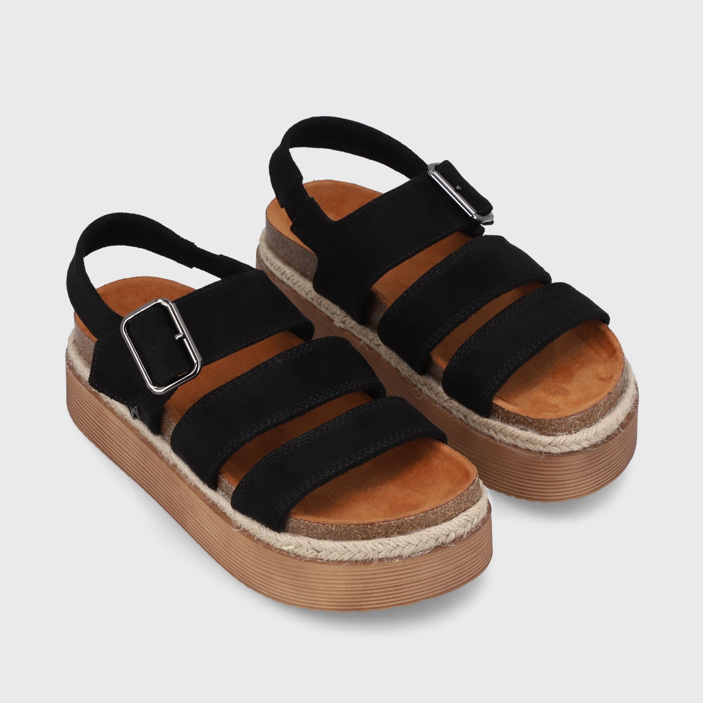 Sandalia Negra Mujer 45862
