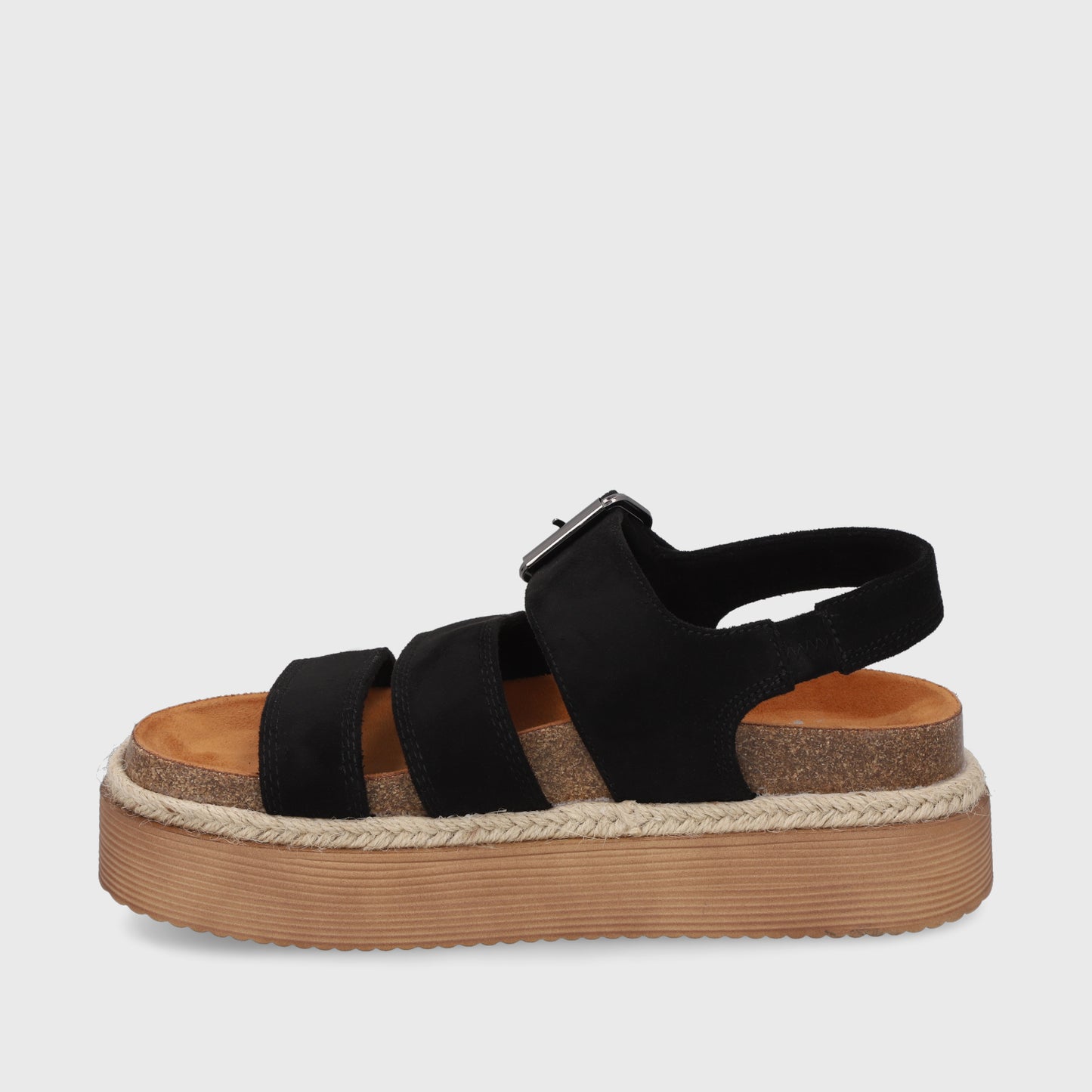 Sandalia Negra Mujer 45862