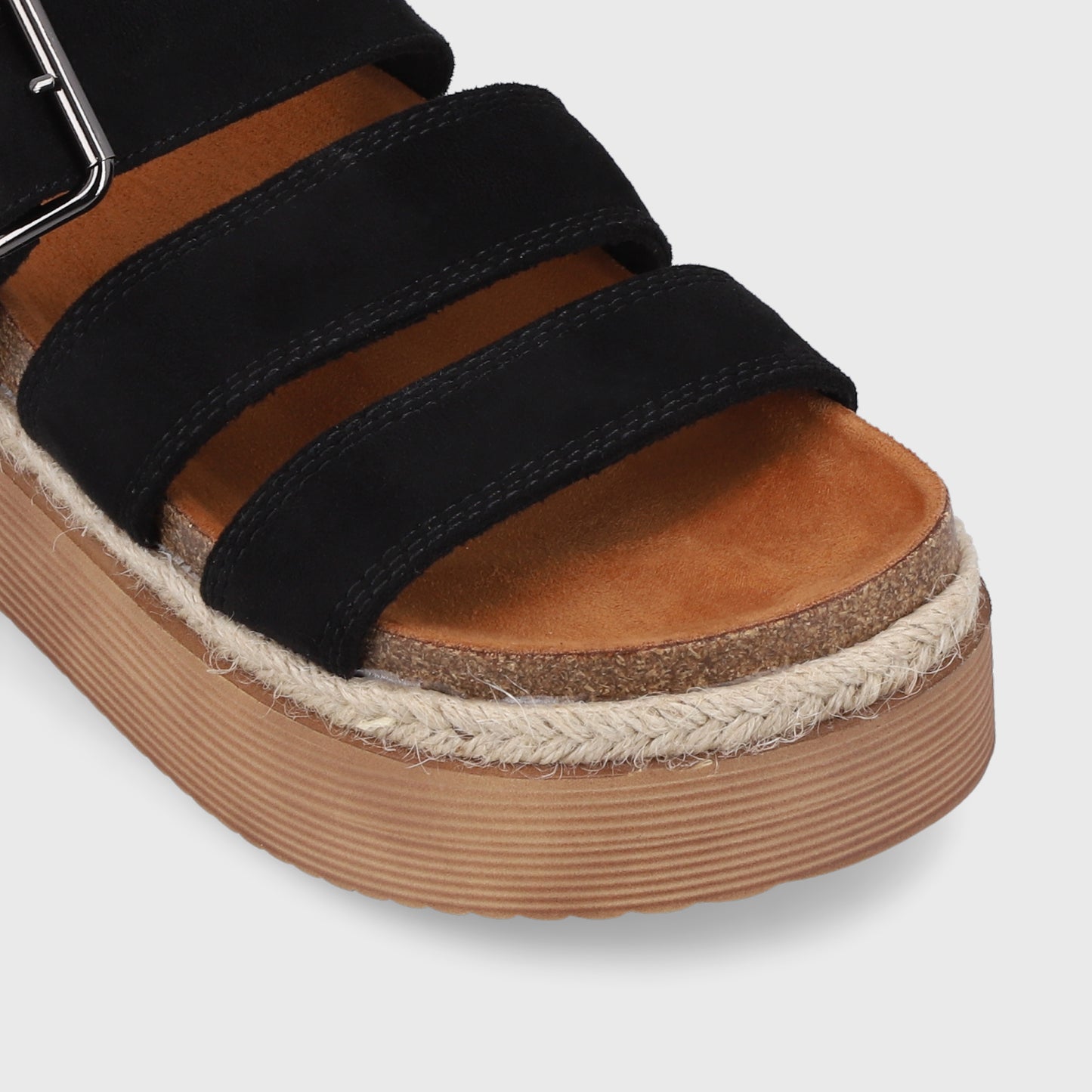 Sandalia Negra Mujer 45862
