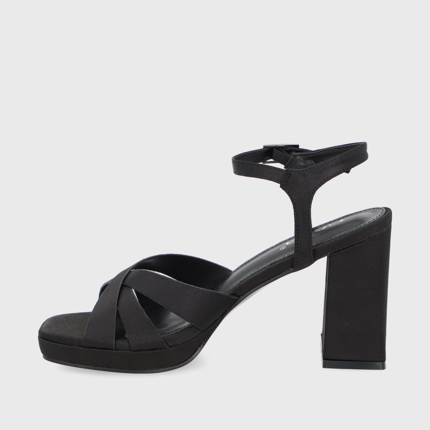 Sandalia Taco Negra Mujer 45902
