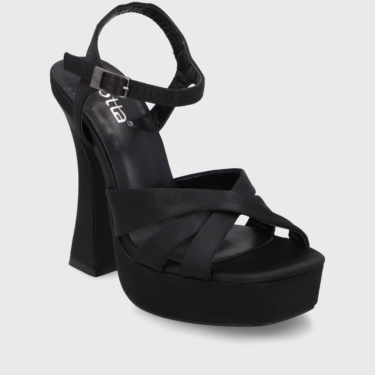 Sandalia Negra Mujer 45941