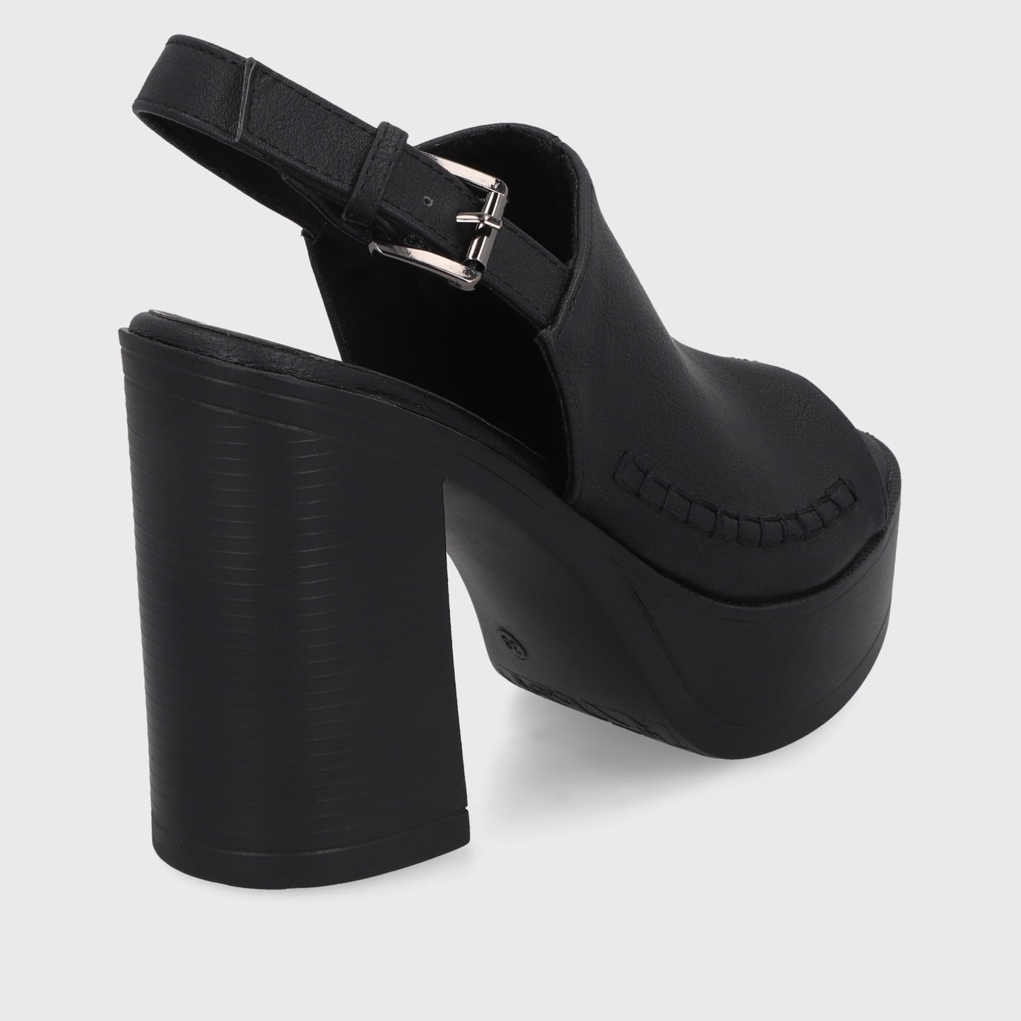 Sandalia Negra Mujer 45962