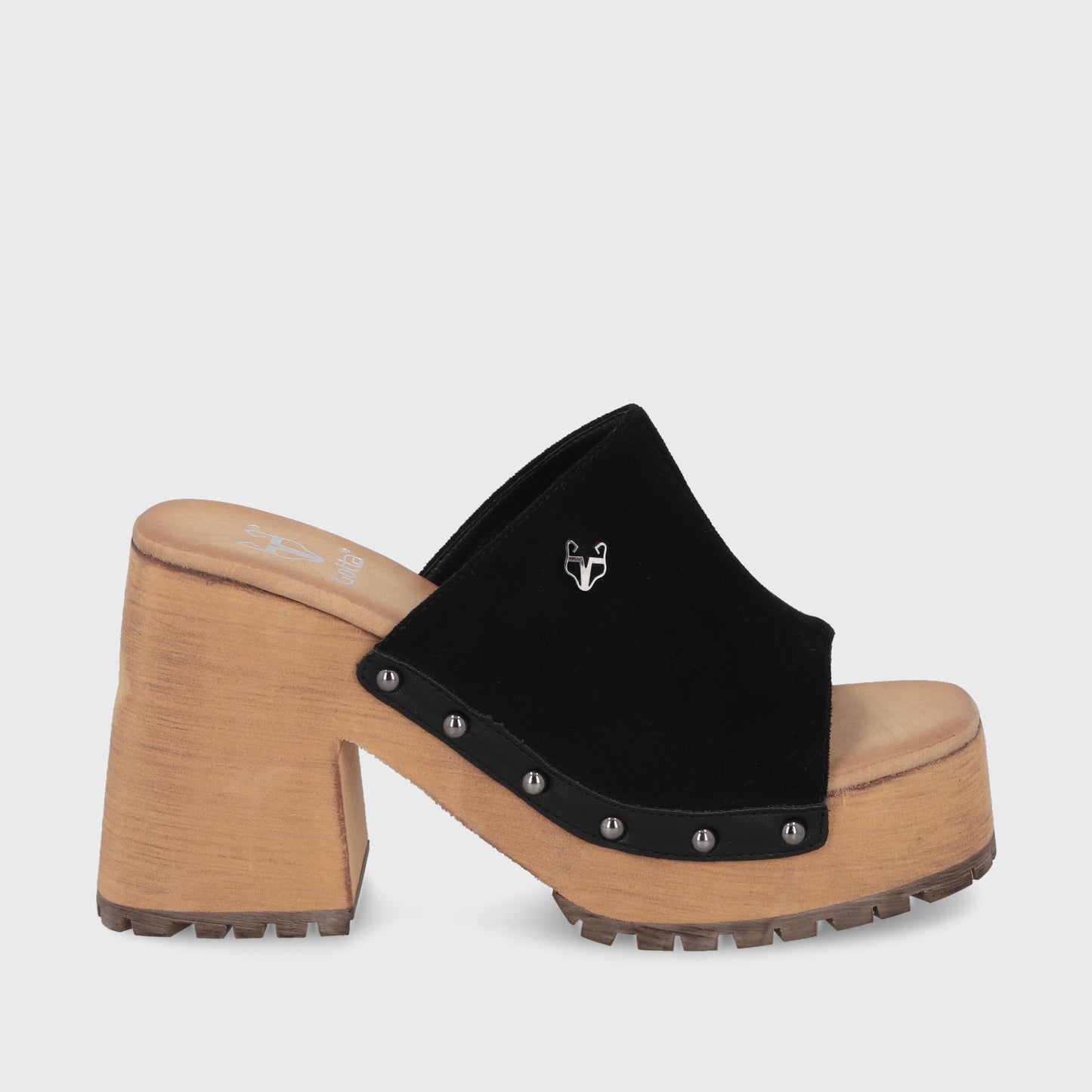 Sandalia Negra Mujer 45971
