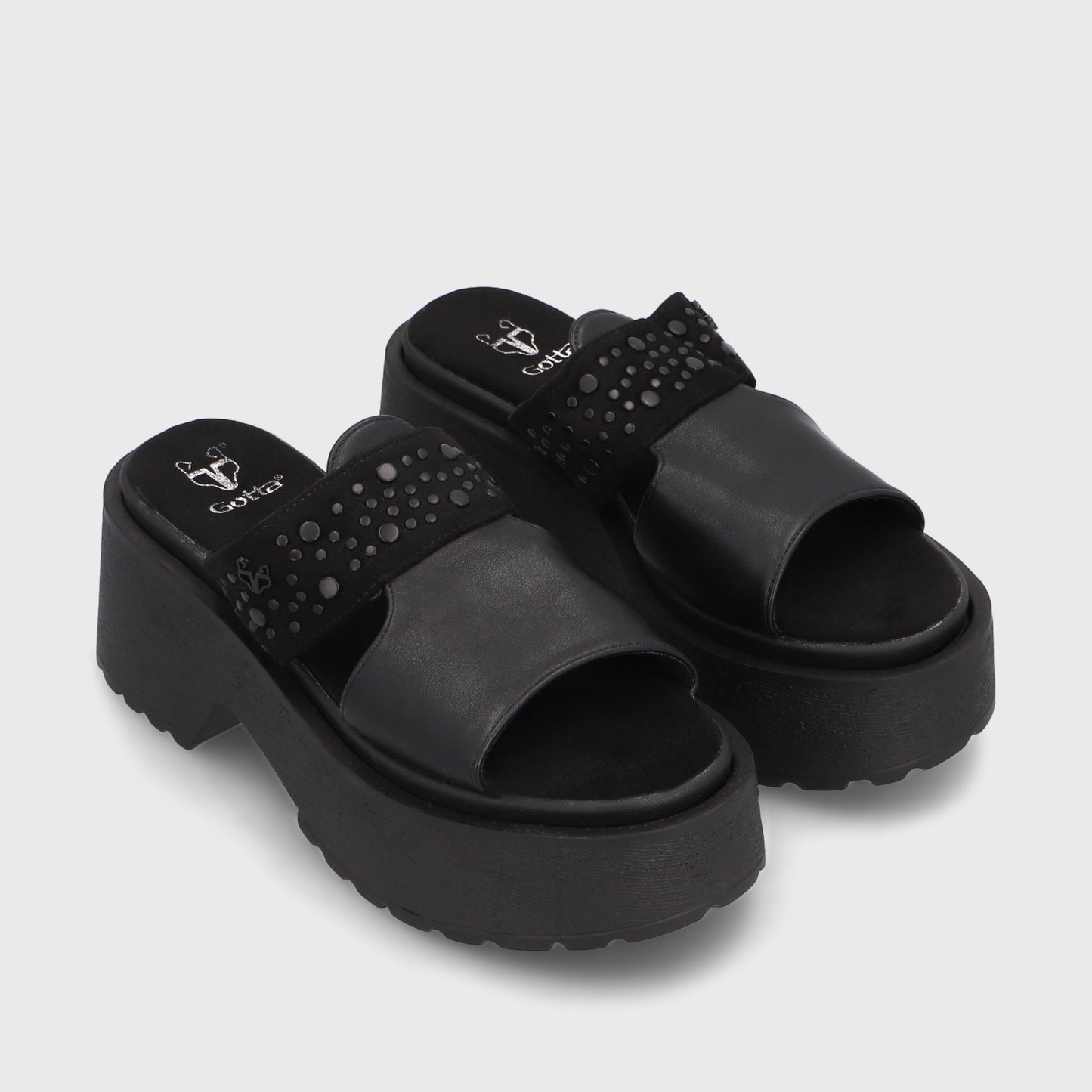 Sandalia Negra Mujer 45983