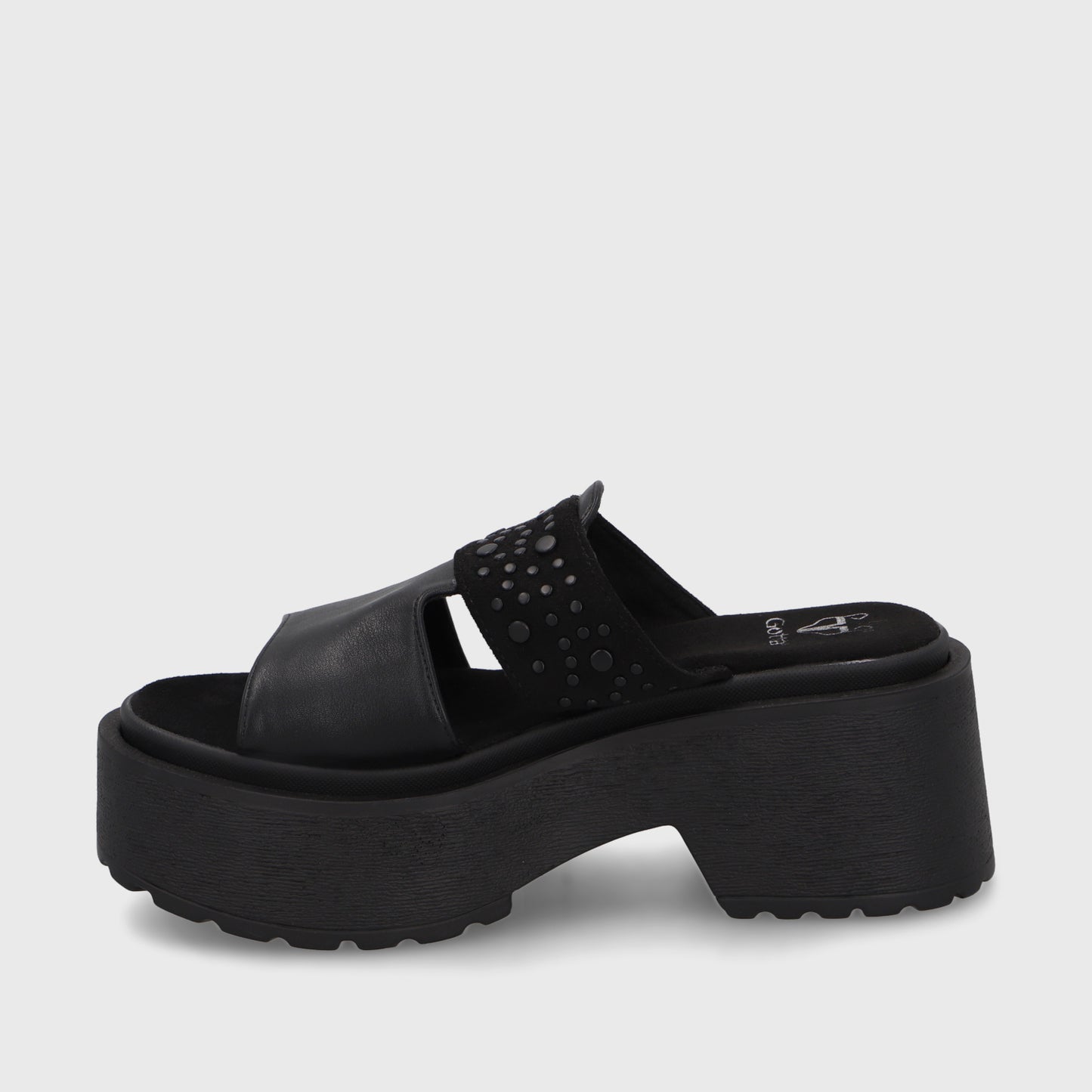 Sandalia Negra Mujer 45983