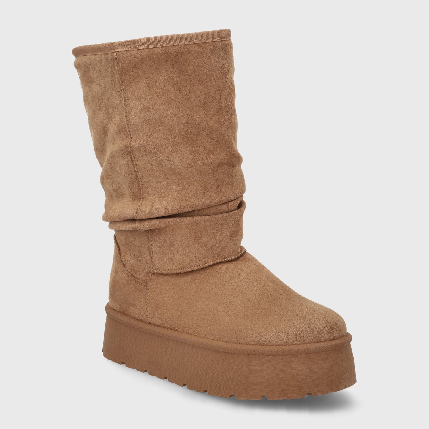 Bota Plataforma Camel Mujer 48114