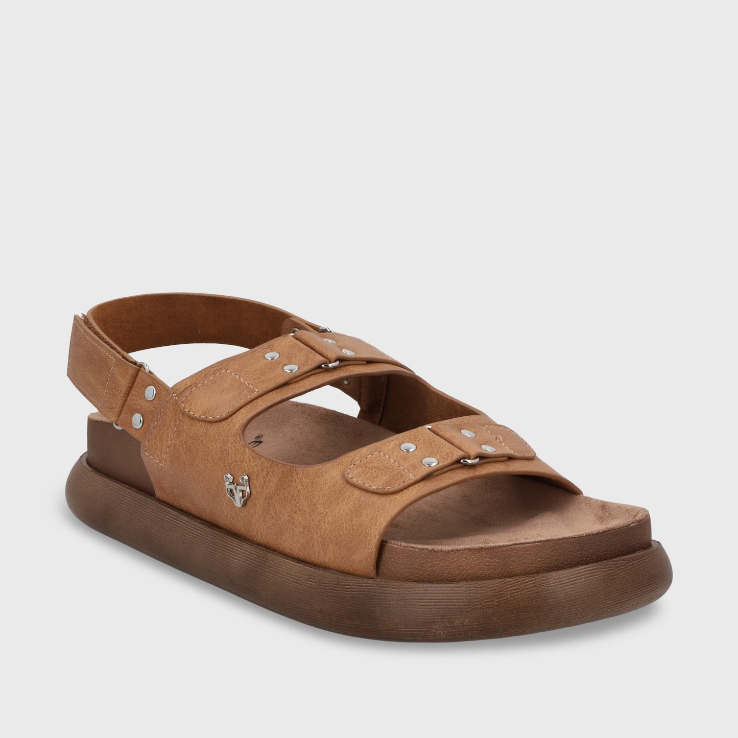 Sandalia Plana Beige Mujer 53701