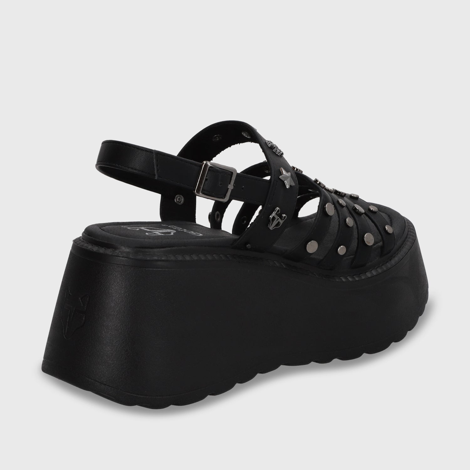 Sandalia Plataforma Negro Mujer 53723