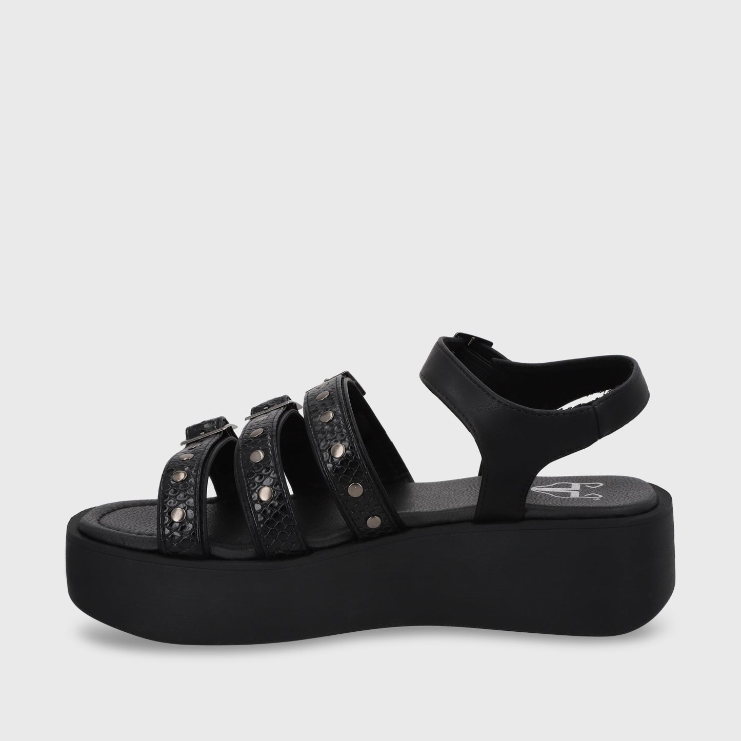 Sandalia Plataforma Negro Mujer 53731