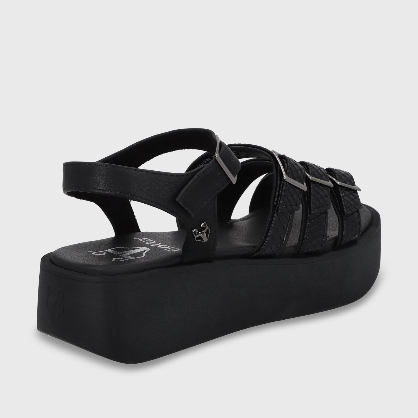 Sandalia Plataforma Negro Mujer 53731