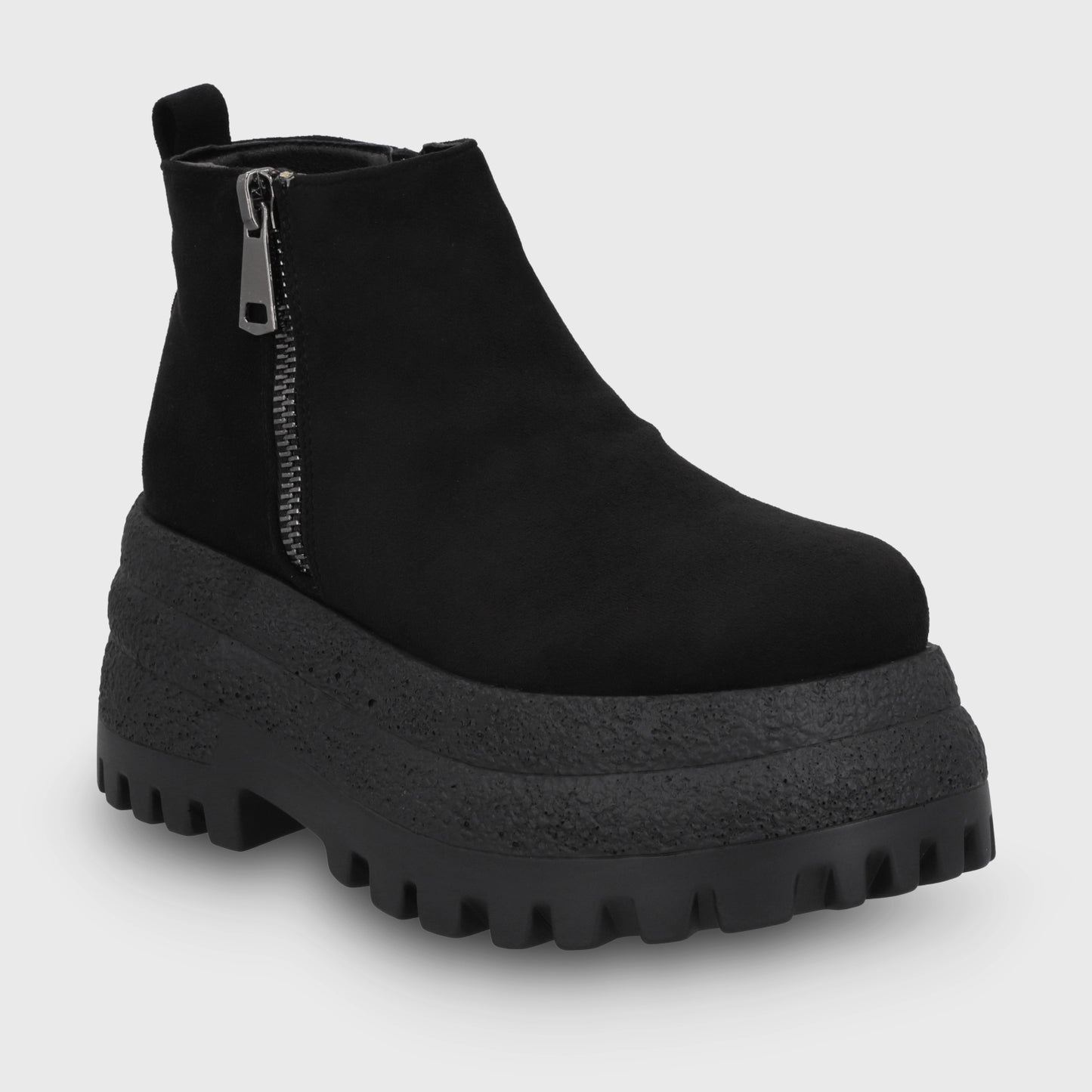 Botin Plataforma Negro Mujer 55293