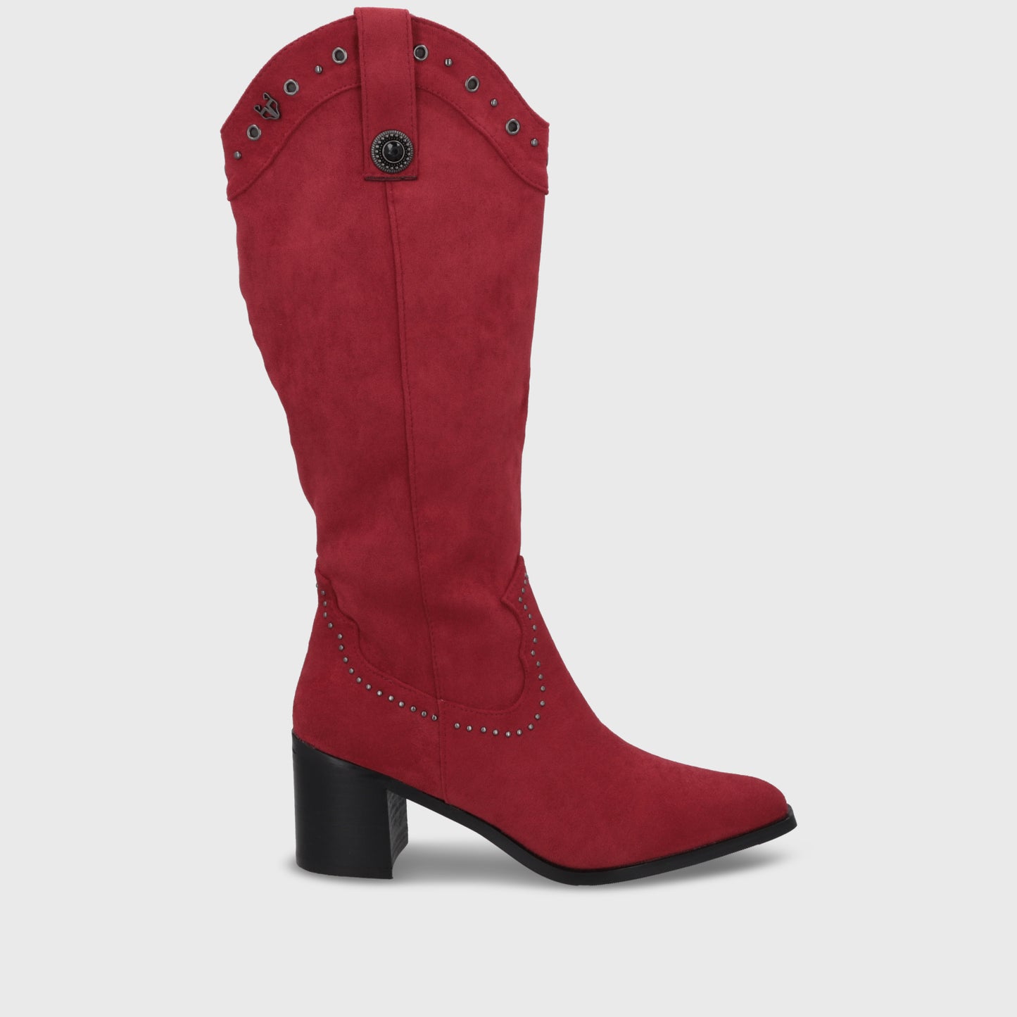 Bota Taco Roja Mujer 55301