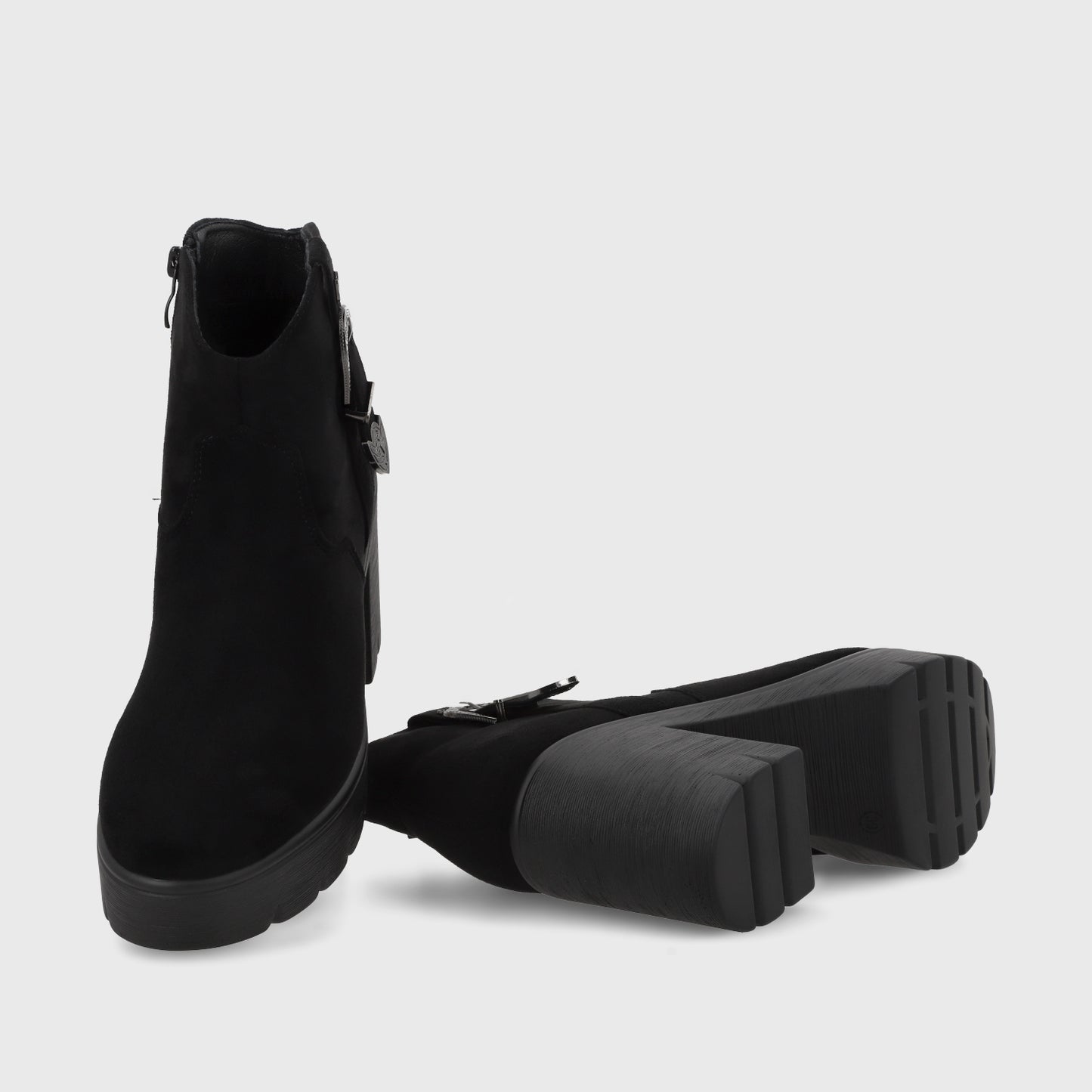 Botin Plataforma Negro Mujer 55311