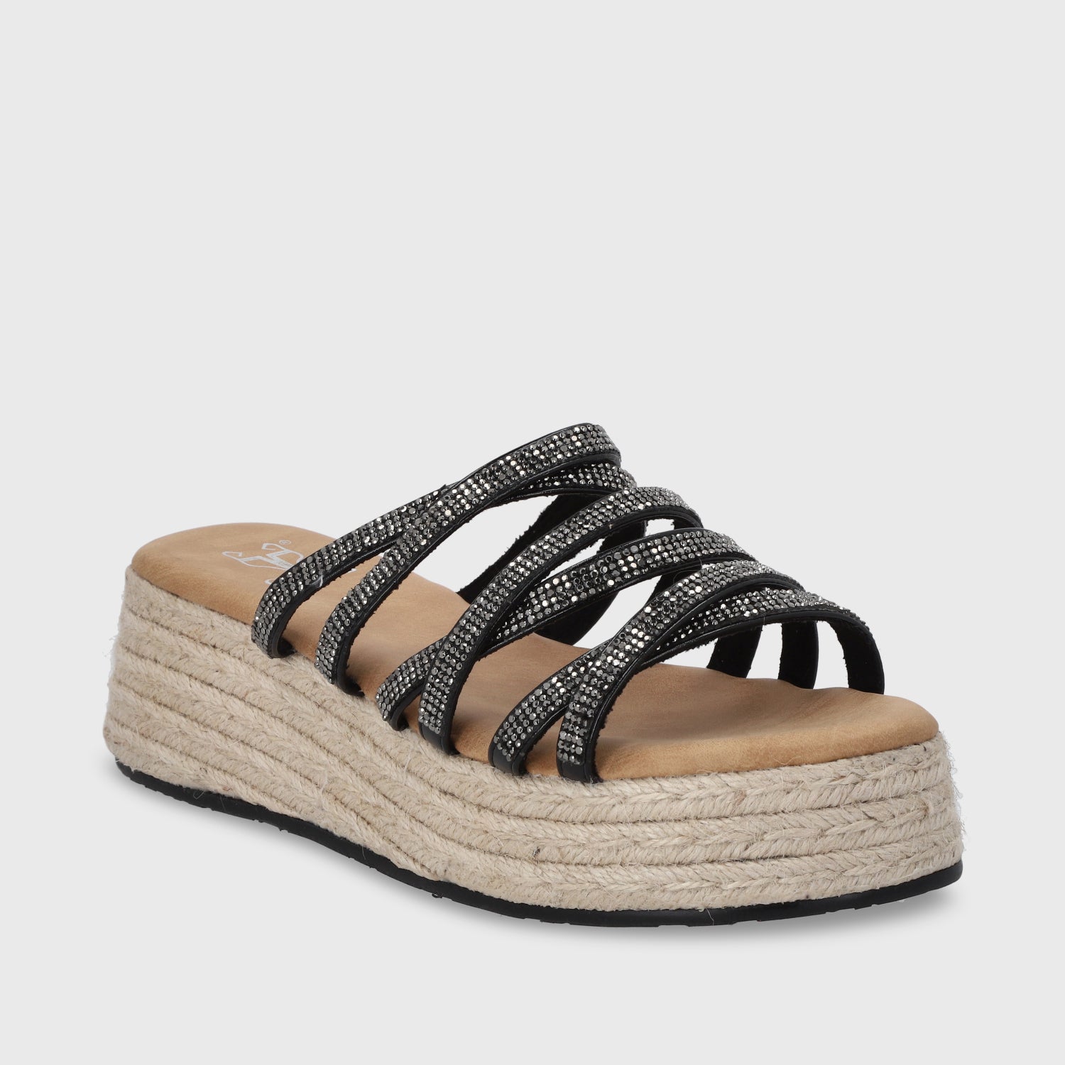 Sandalia Plataforma Negro Mujer 55972
