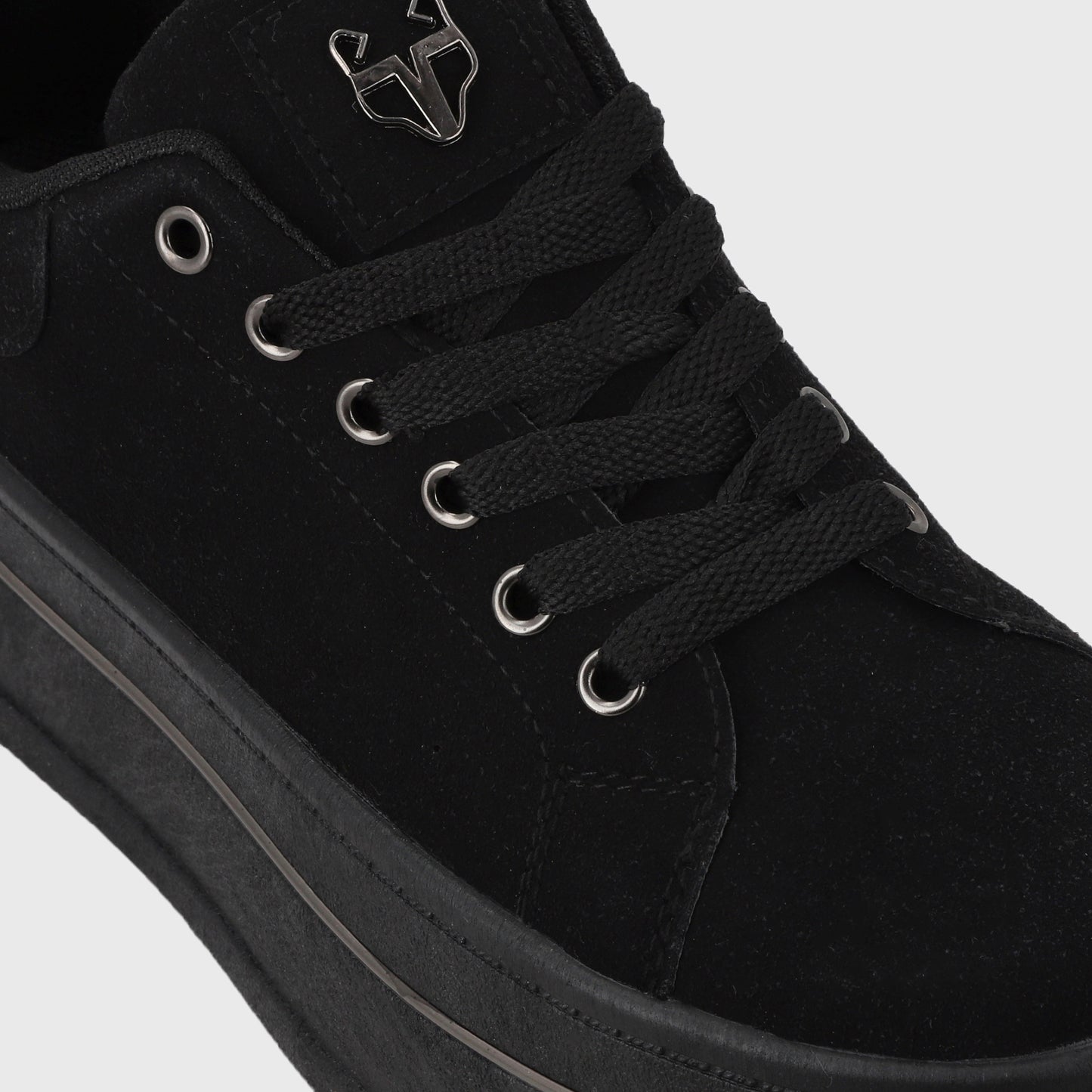 Zapatilla Plataforma Negra Mujer 58011