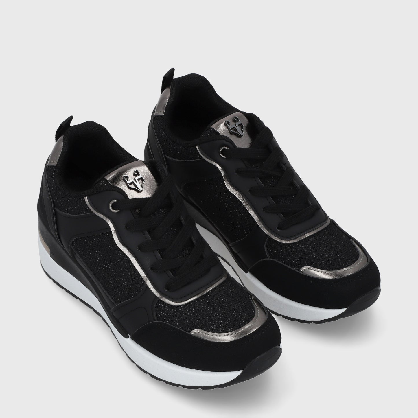 Zapatilla Plataforma Negra Mujer 58060