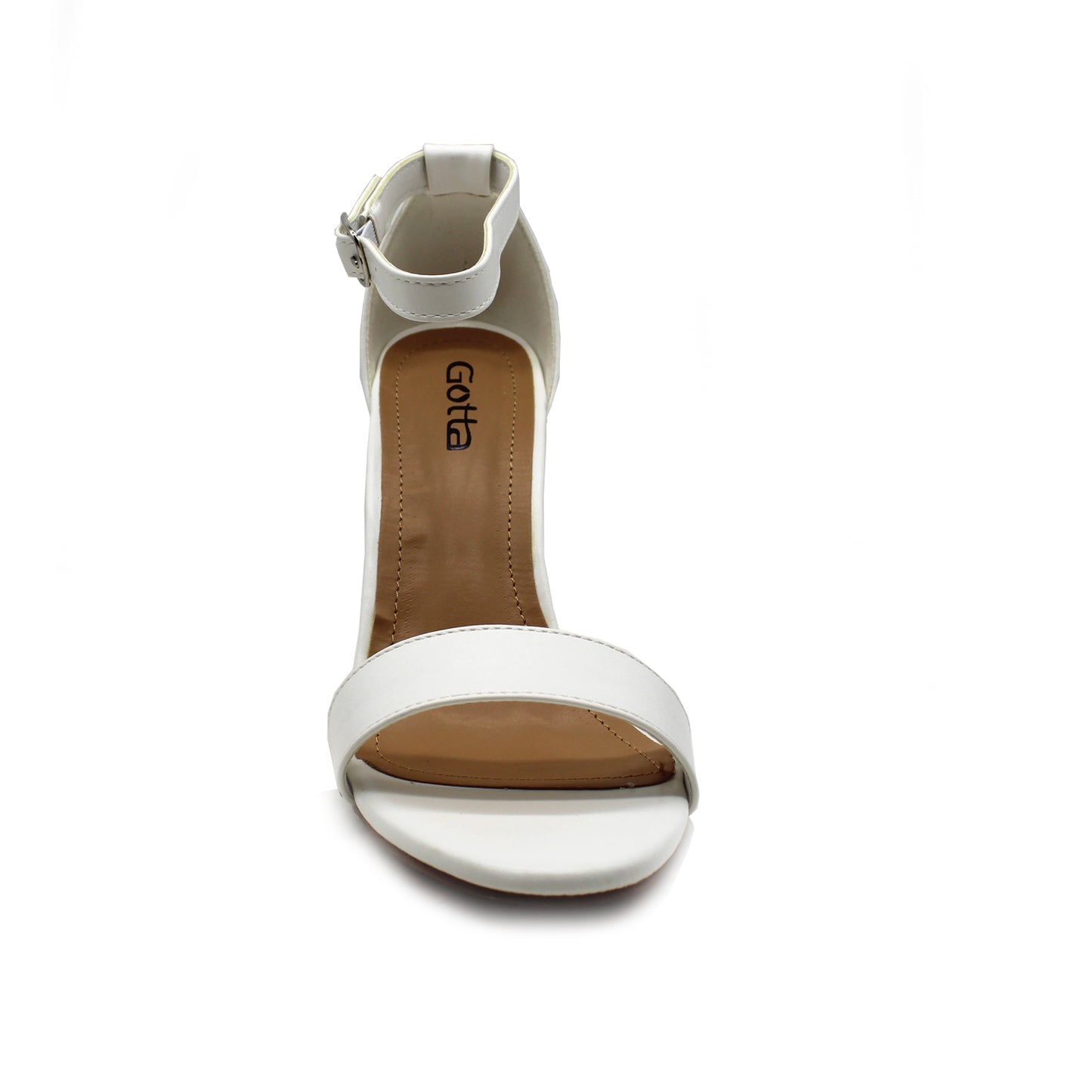 Sandalia Blanca Taco Mujer 86123
