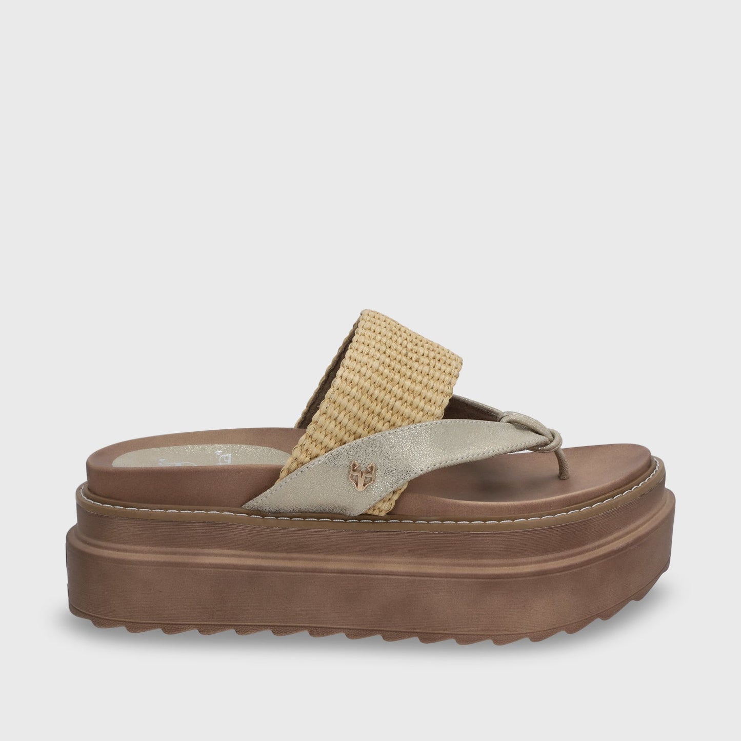 Sandalia Plataforma Beige Mujer 25234 - Gotta Perú