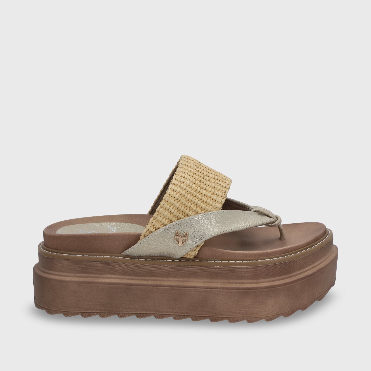 Sandalia Plataforma Beige Mujer 25234 - Gotta Perú