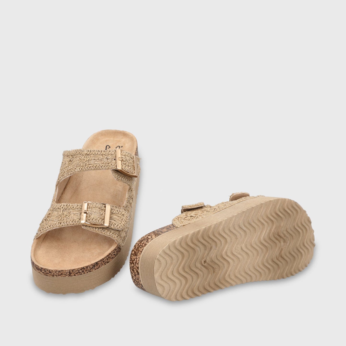 Sandalia Plataforma Beige Mujer 65951 - Gotta Perú