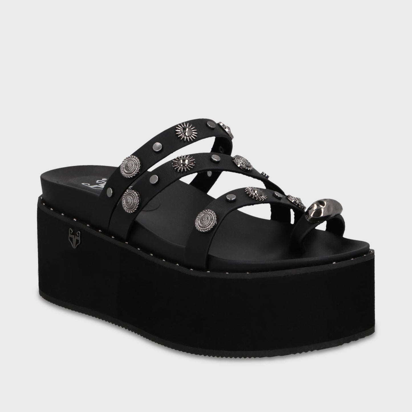 Sandalia Plataforma Negra Mujer 1566G - Gotta Perú