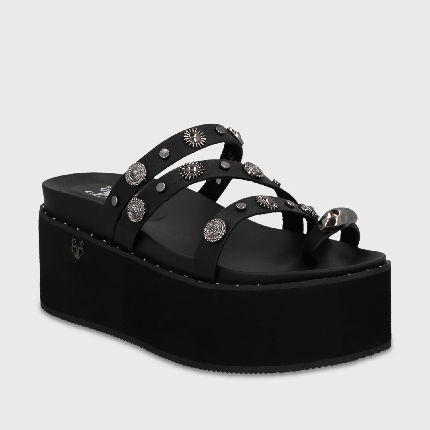 Sandalia Plataforma Negra Mujer 1566G - Gotta Perú