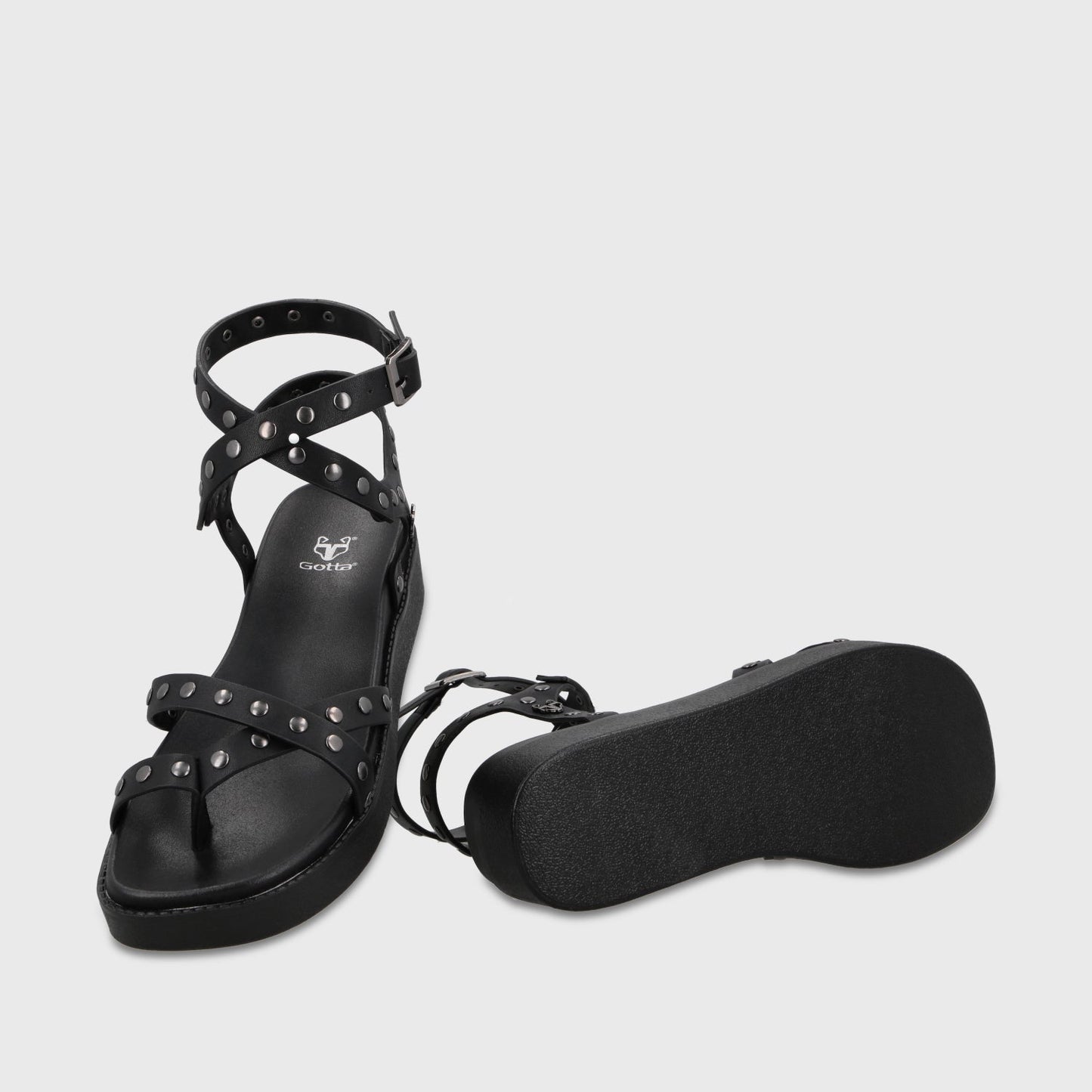 Sandalia Plataforma Negra Mujer 64170 - Gotta Perú