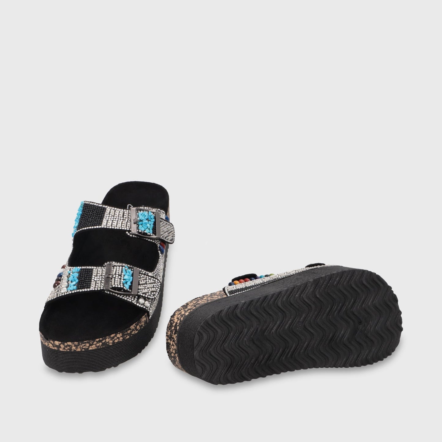 Sandalia Plataforma Negra Mujer 65952 - Gotta Perú