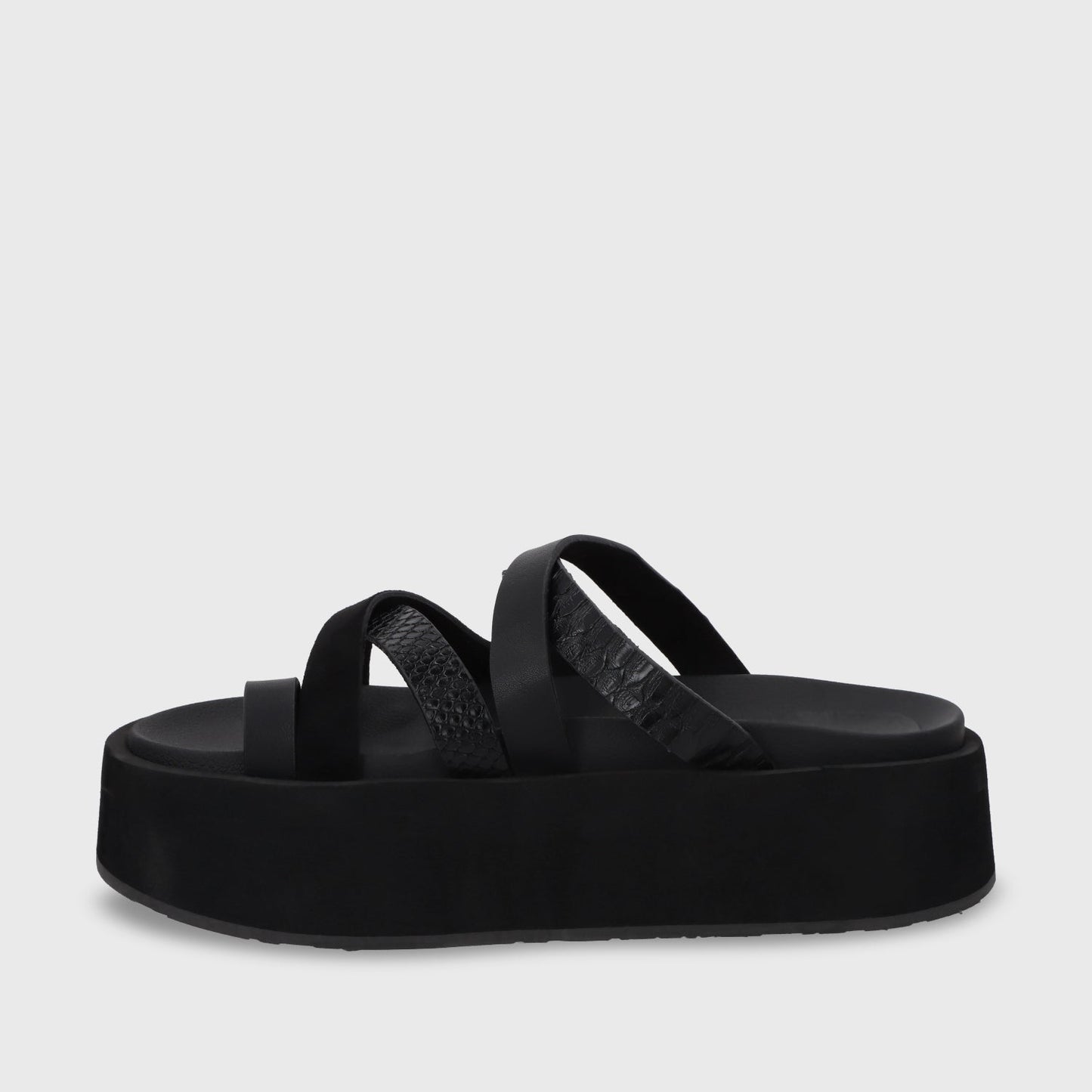 Sandalia Plataforma Negro Mujer 55940 - Gotta Perú