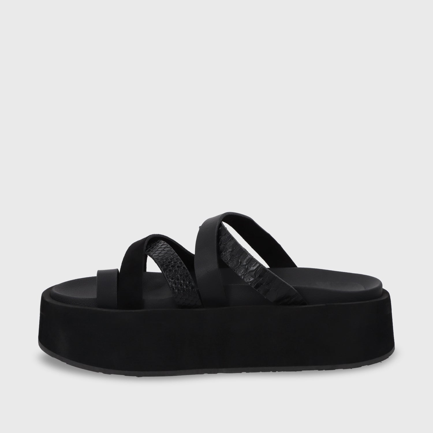 Sandalia Plataforma Negro Mujer 55940 - Gotta Perú