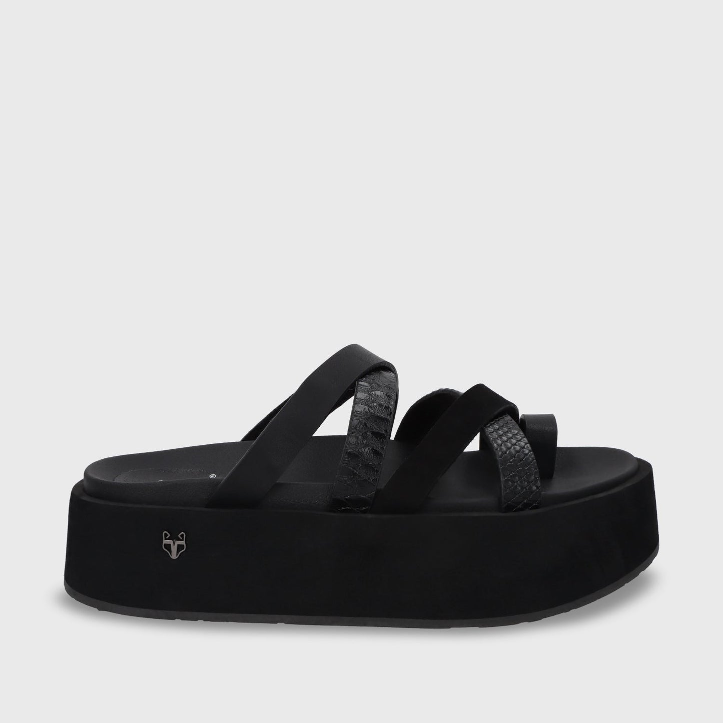 Sandalia Plataforma Negro Mujer 55940 - Gotta Perú