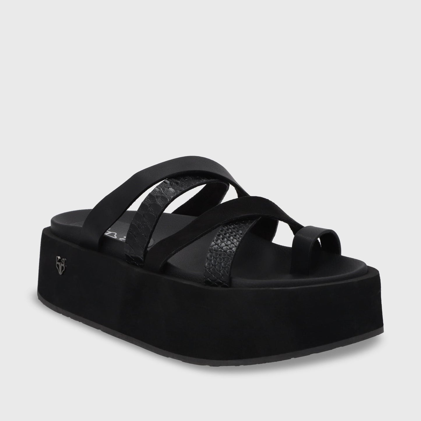 Sandalia Plataforma Negro Mujer 55940 - Gotta Perú
