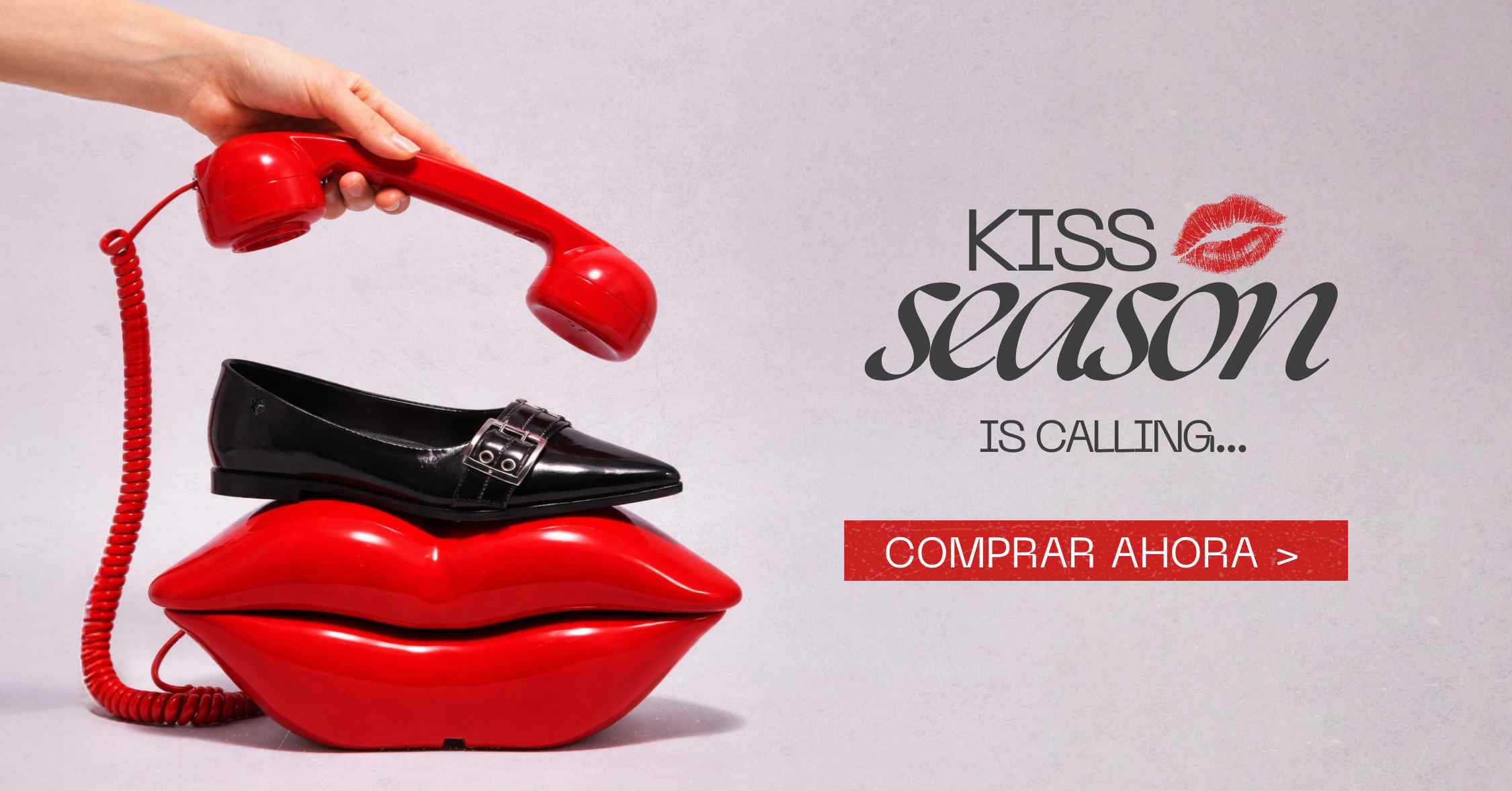 Zapatos de mujer gotta para San Valentín en campaña Kiss Season con diseño elegante y sensual