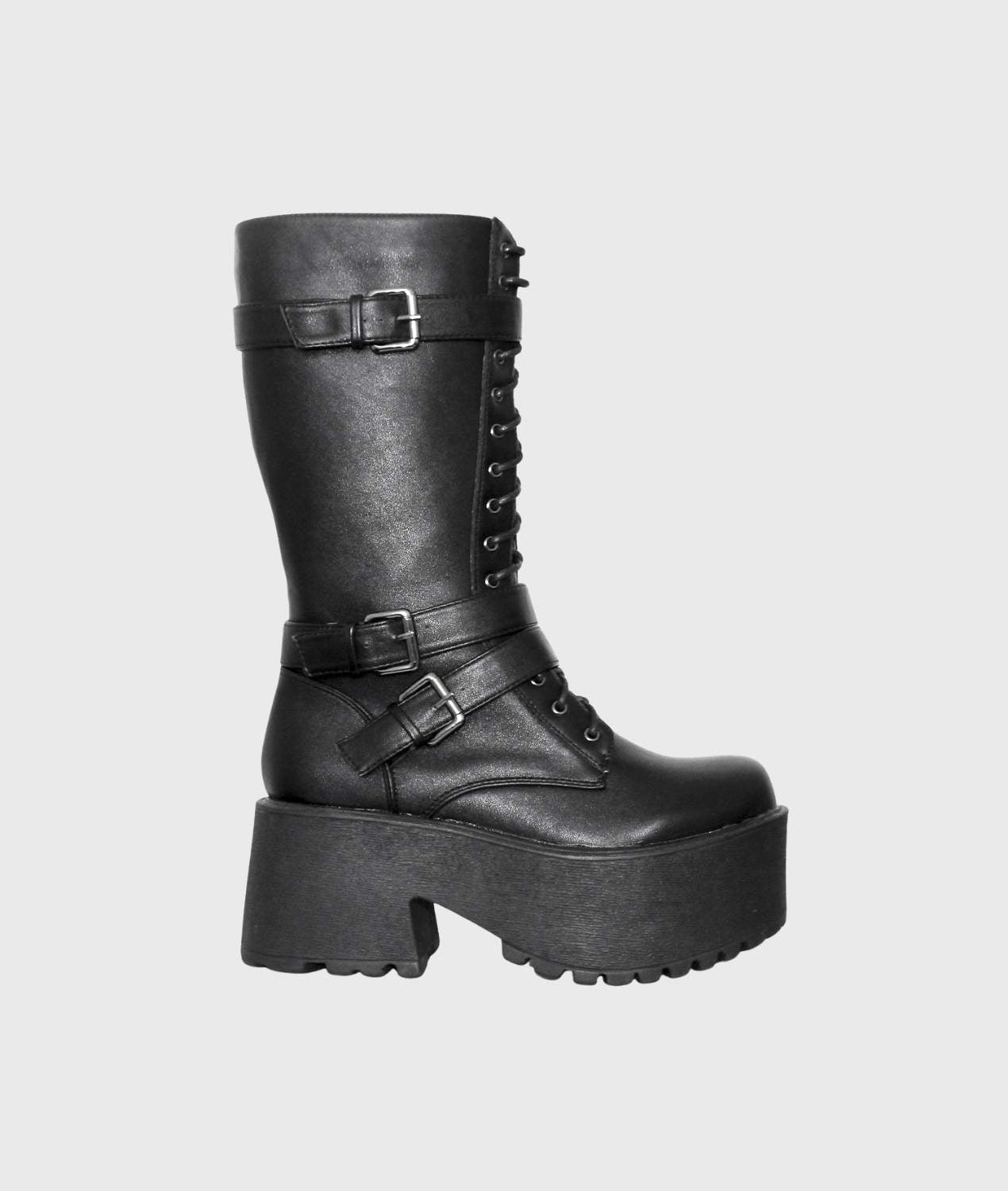 Bota Negra Hebillas Mujer 15175 - Gotta Perú