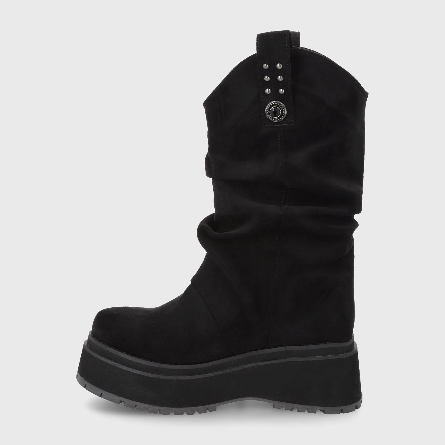 Bota Plataforma Negra Mujer 1509C - Gotta Perú