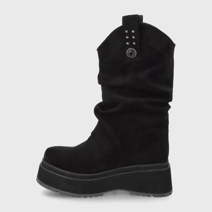 Bota Plataforma Negra Mujer 1509C - Gotta Perú