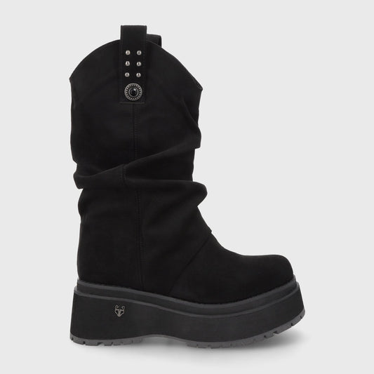 Bota Plataforma Negra Mujer 1509C - Gotta Perú