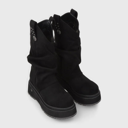 Bota Plataforma Negra Mujer 1509C - Gotta Perú