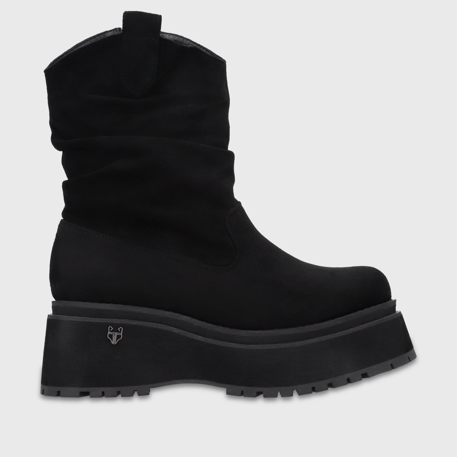 Bota Plataforma Negra Mujer 1509G01
