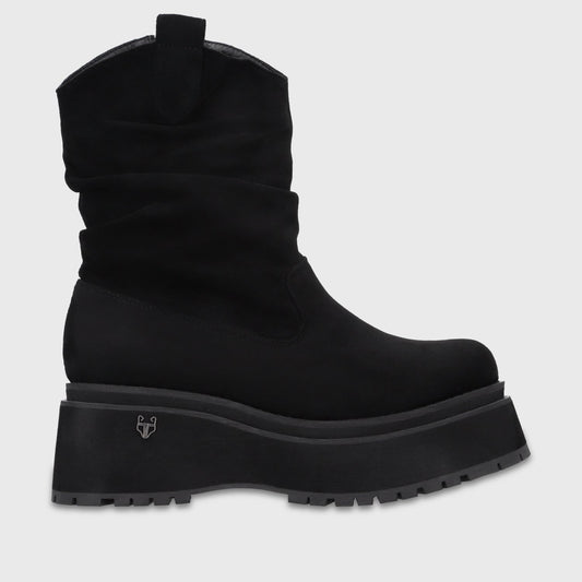 Bota Plataforma Negra Mujer 1509G01