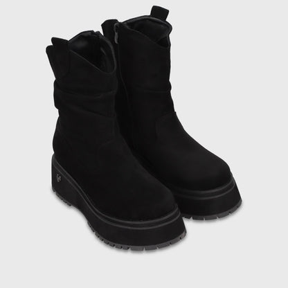 Bota Plataforma Negra Mujer 1509G01