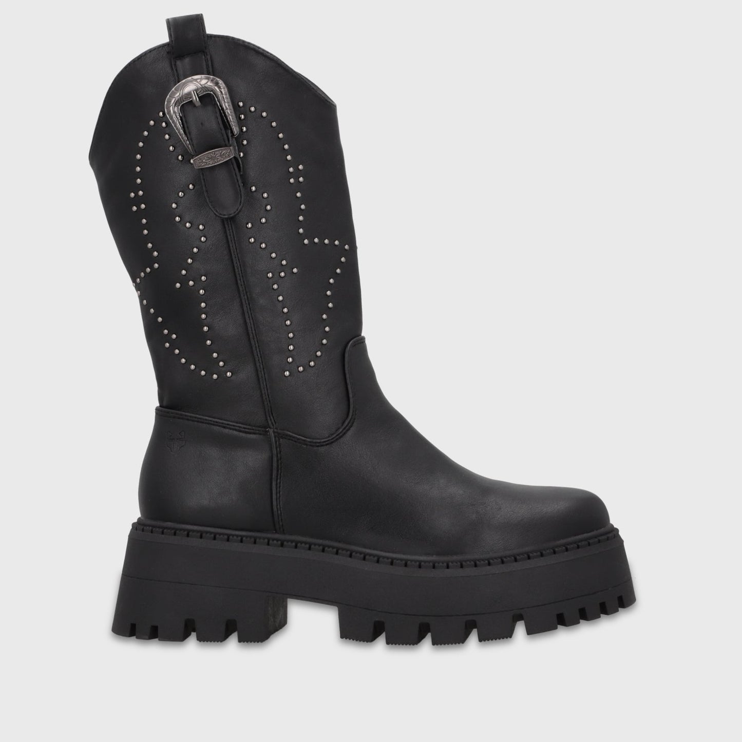 Bota Plataforma Negra Mujer 45807
