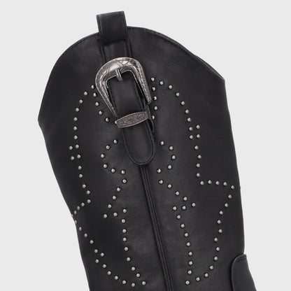 Bota Plataforma Negra Mujer 45807