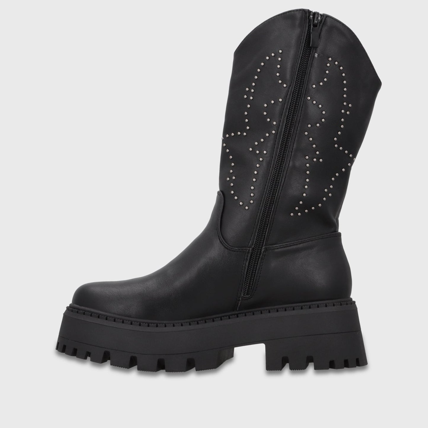 Bota Plataforma Negra Mujer 45807