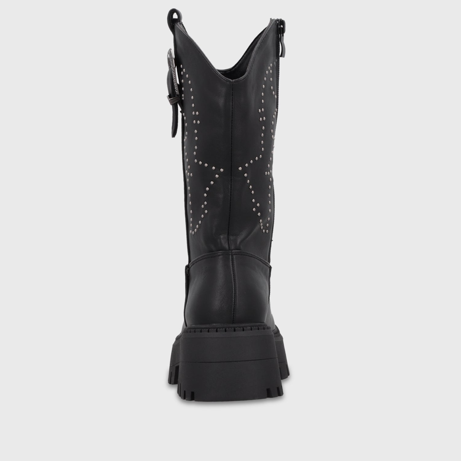 Bota Plataforma Negra Mujer 45807