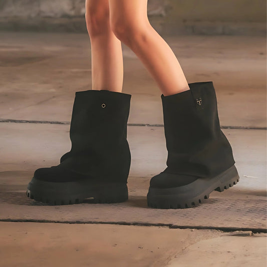 Bota Plataforma Negra Mujer 55291 - Gotta Perú