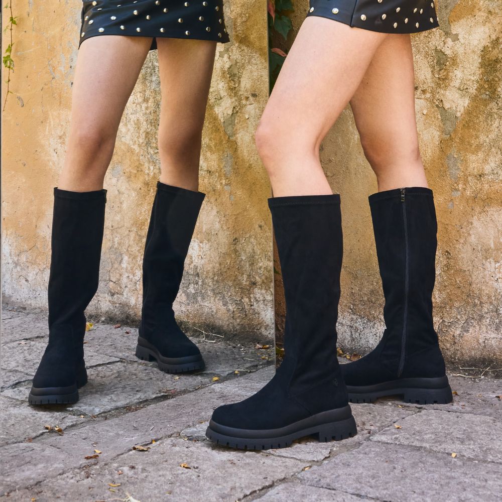 Bota Plataforma Negro Mujer 65843 - Gotta Perú