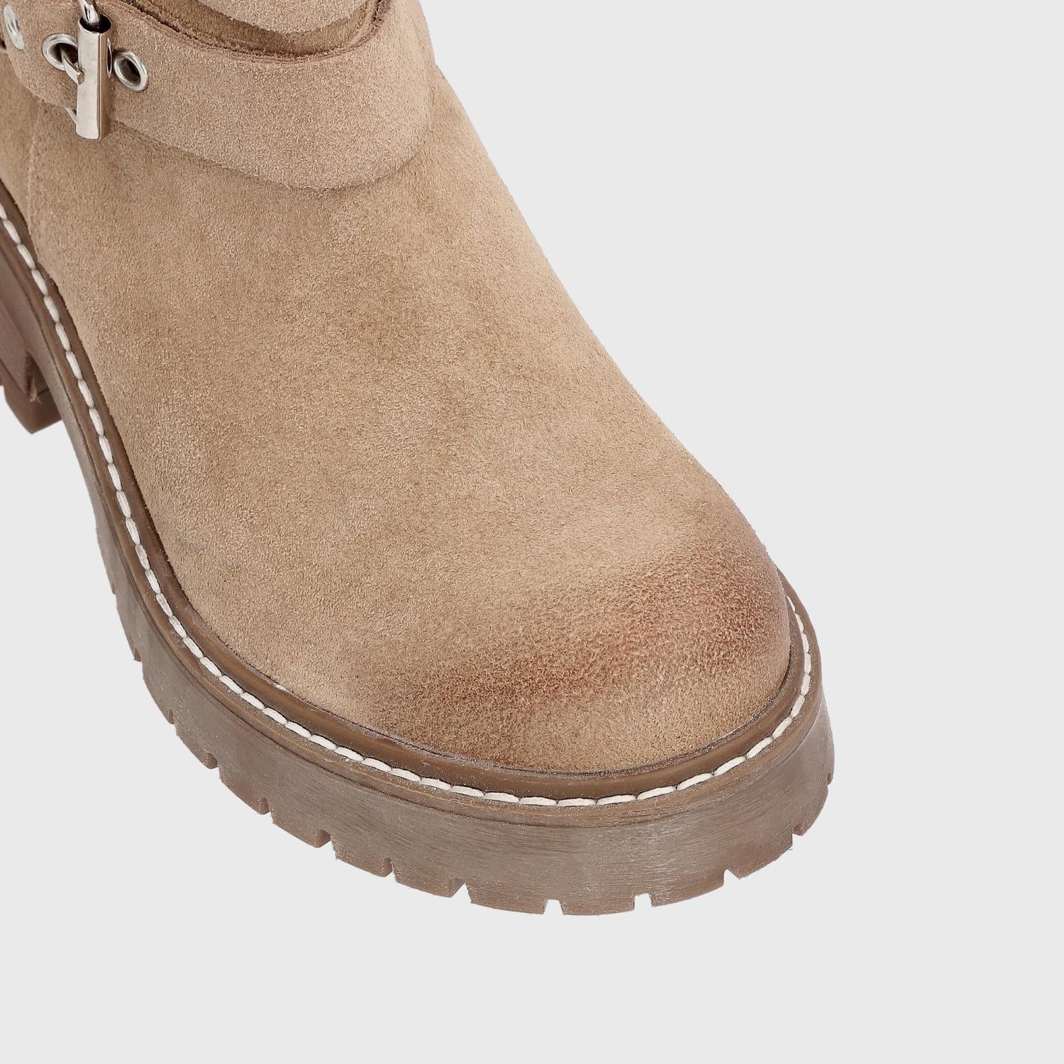 Botín Cuero Beige Mujer 28501 - Gotta Perú