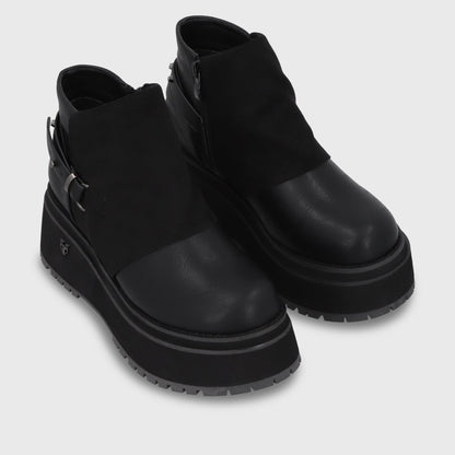 Botin Plataforma Negro Mujer 1509B - Gotta Perú