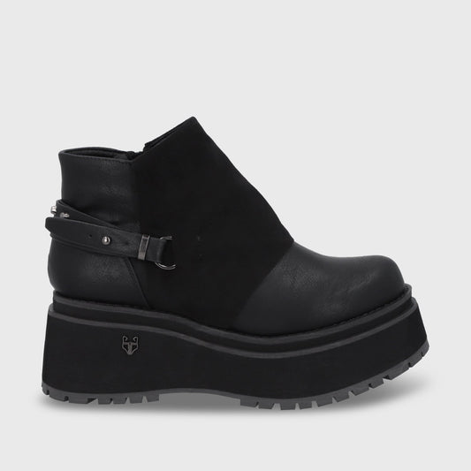 Botin Plataforma Negro Mujer 1509B - Gotta Perú